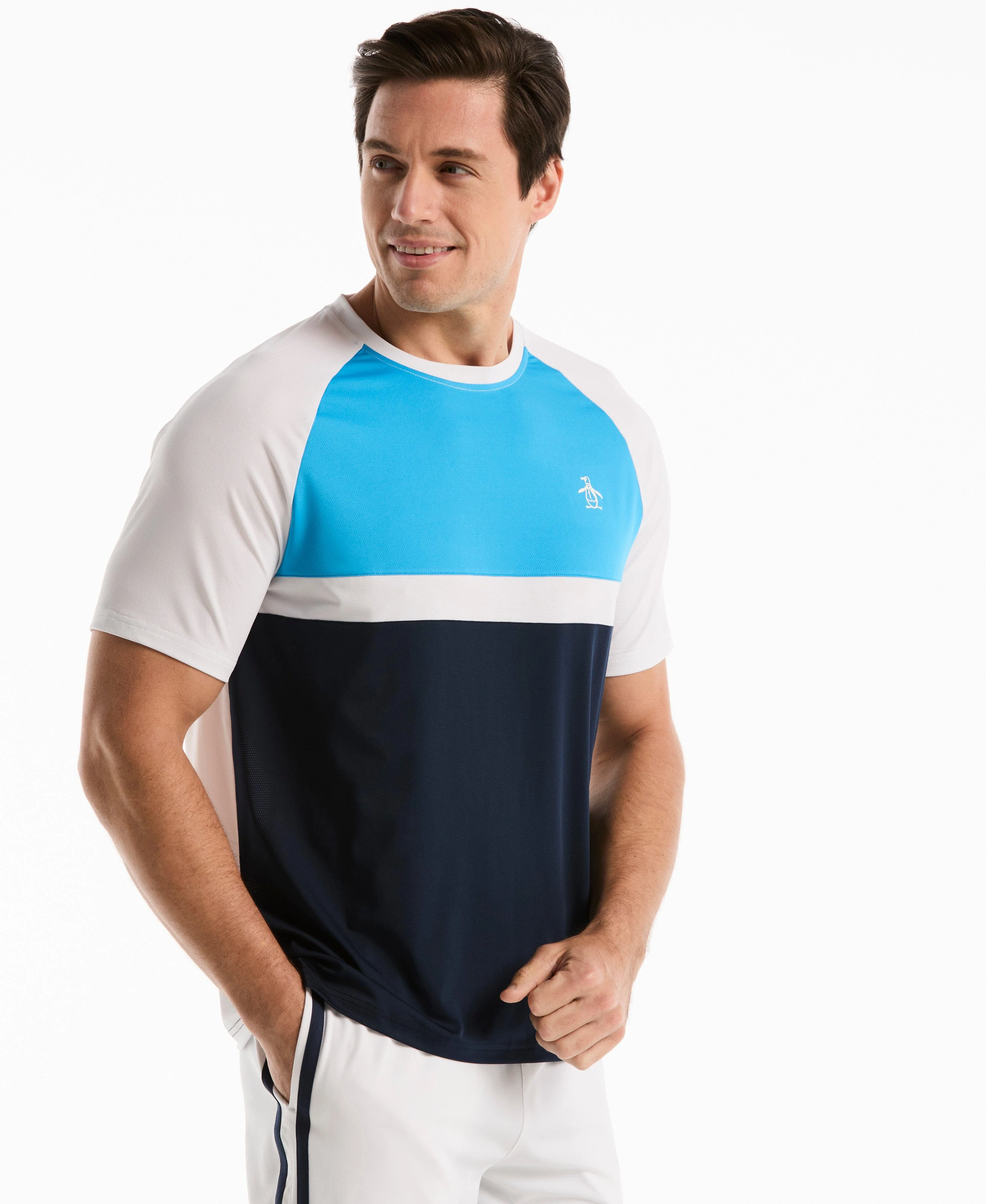 Men's Raglan Blocked Tennis Tee - Image 3