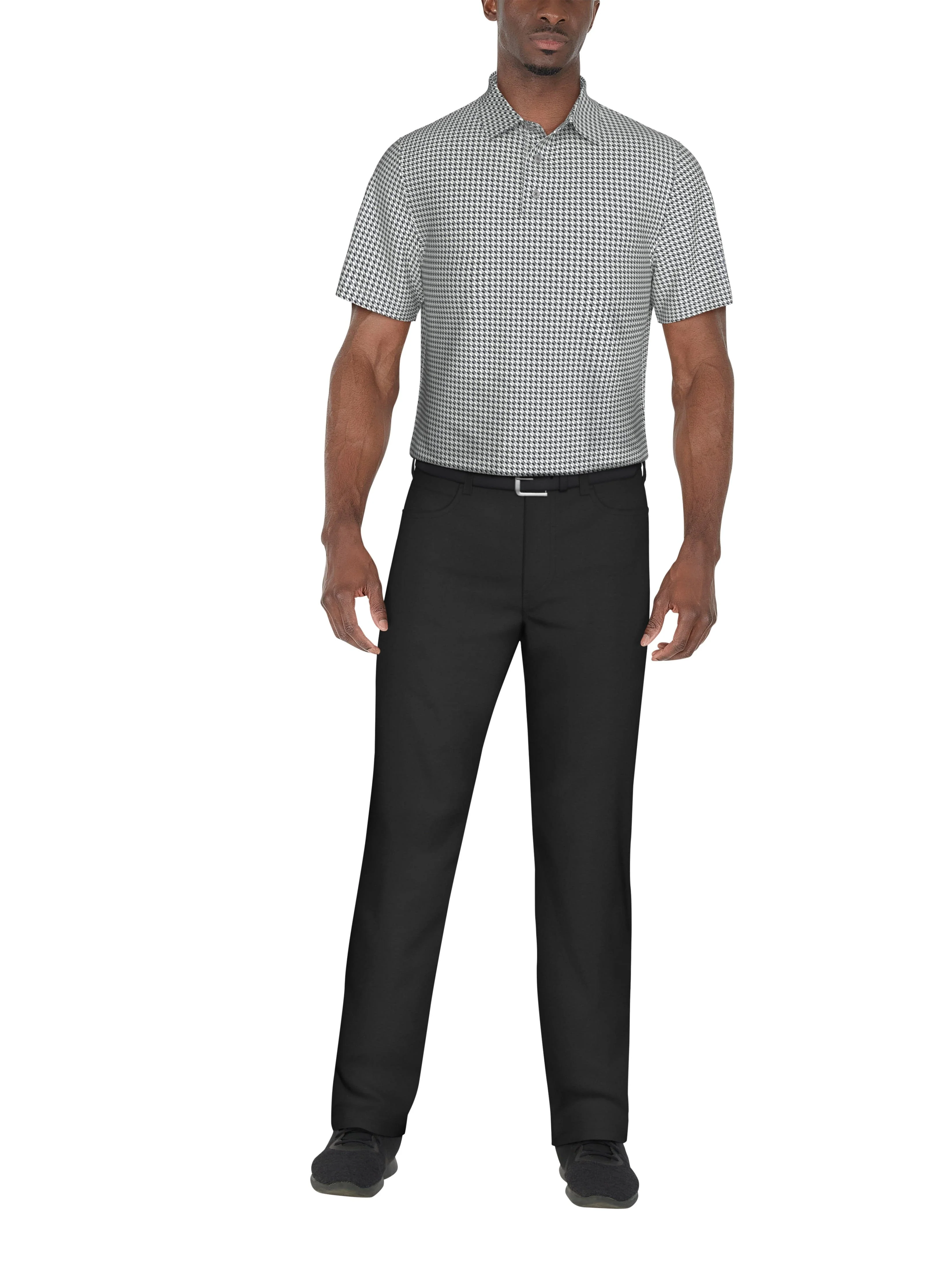 Men's Regimental Geo Print Golf Polo - Image 3