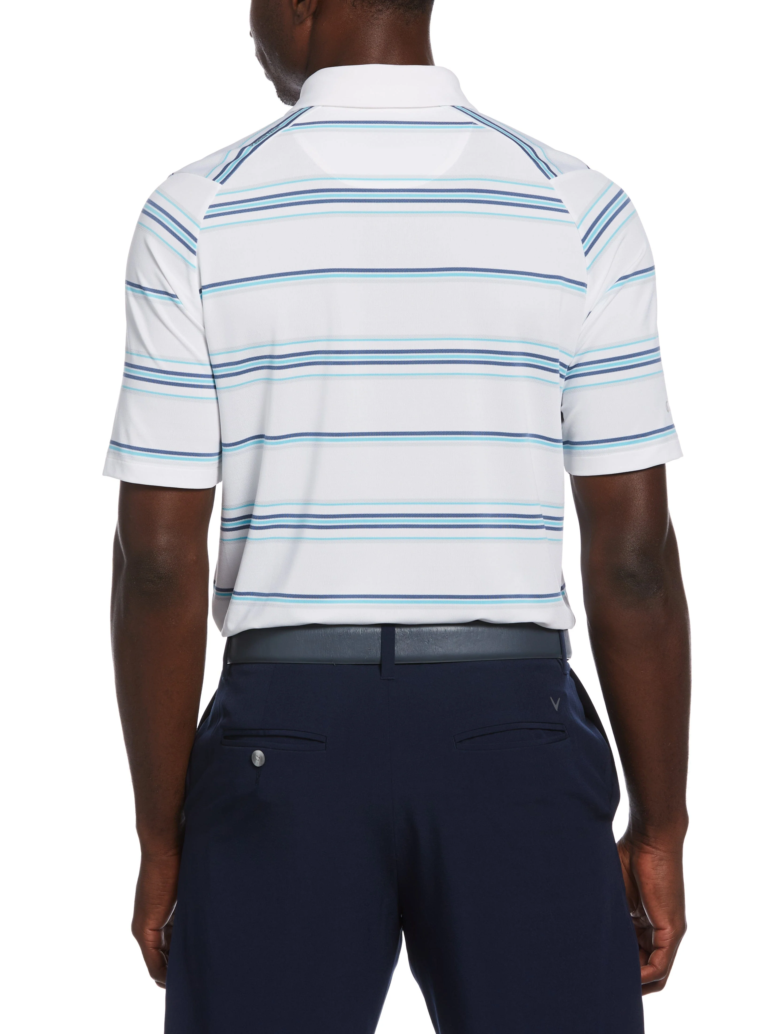 Men's Resort Ventilated Stripe Golf Polo - Image 2