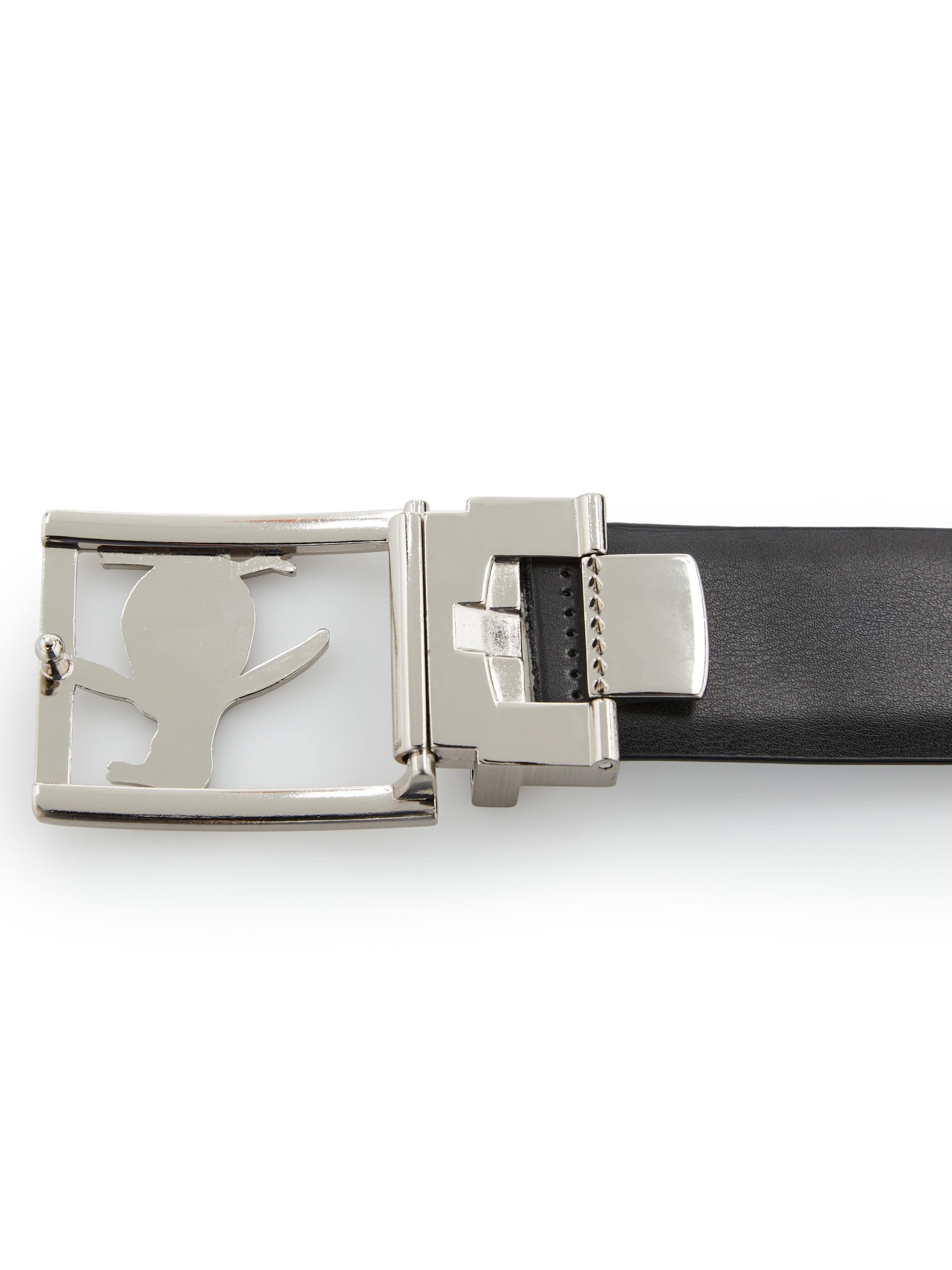 Men's Reversible Leather Belt with Pete Buckle - Image 4
