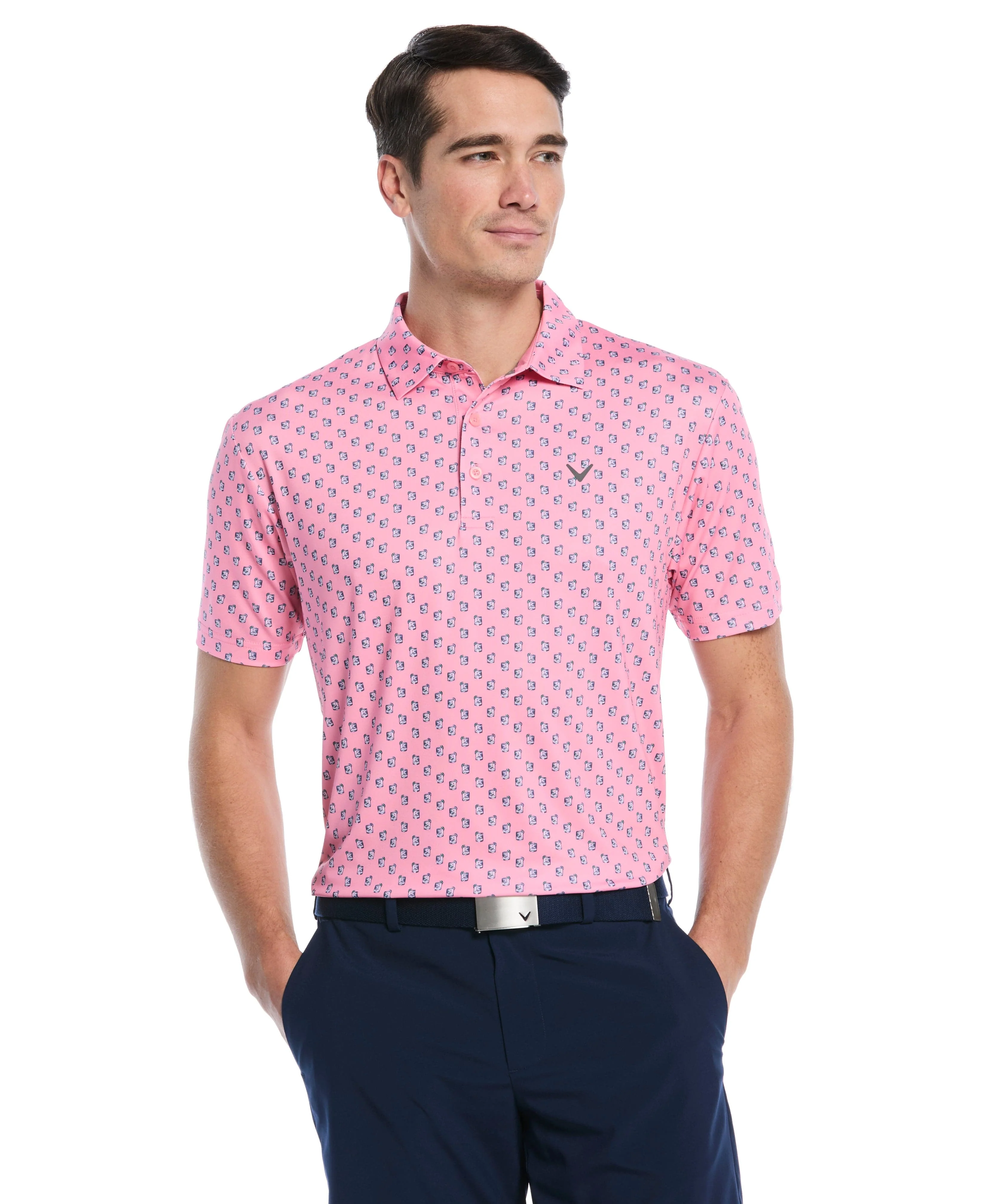 Men's Tropical Cocktail Print Polo - Image 9