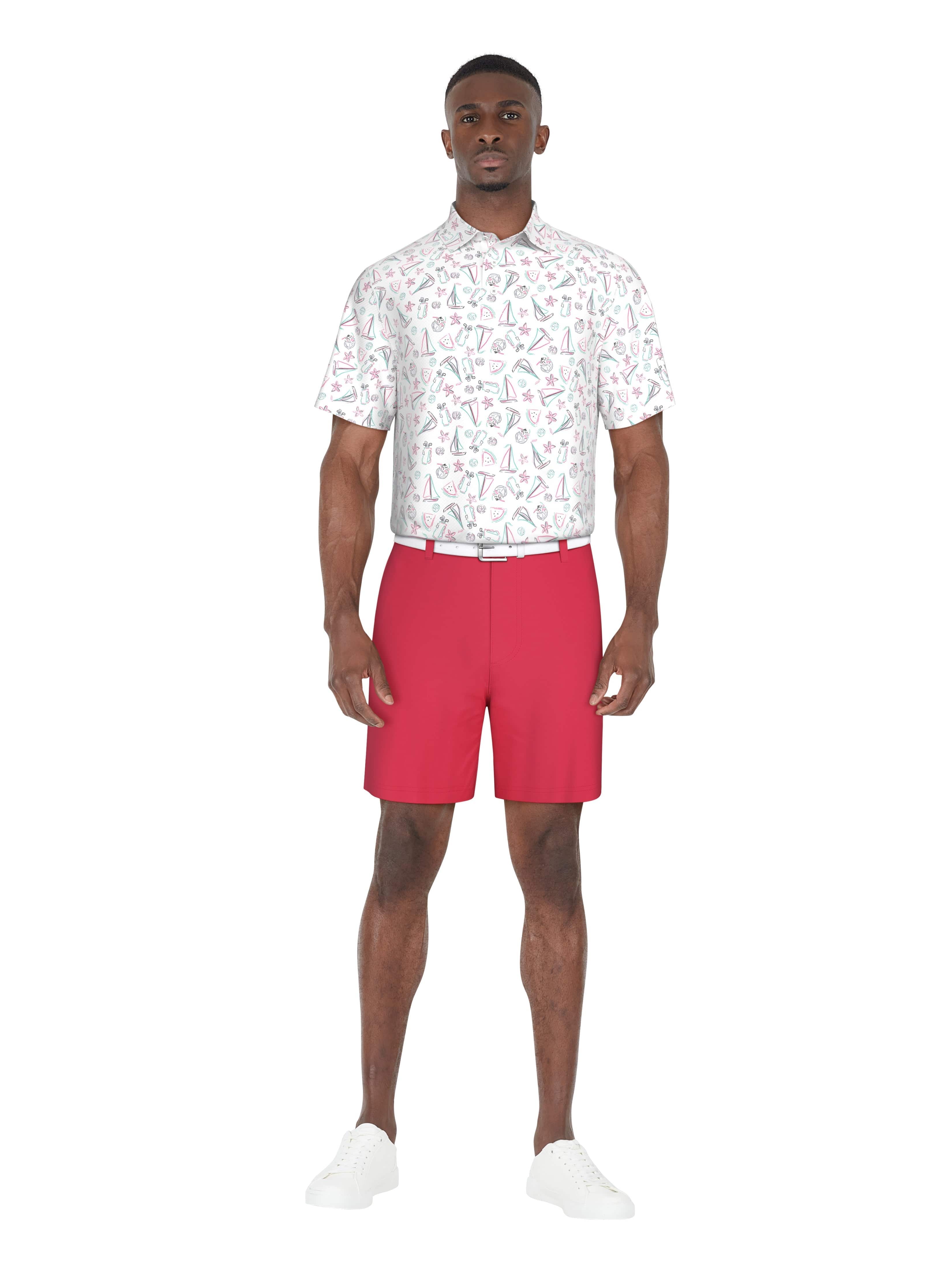 Men's Vacation Print Performance Golf Polo - Image 3