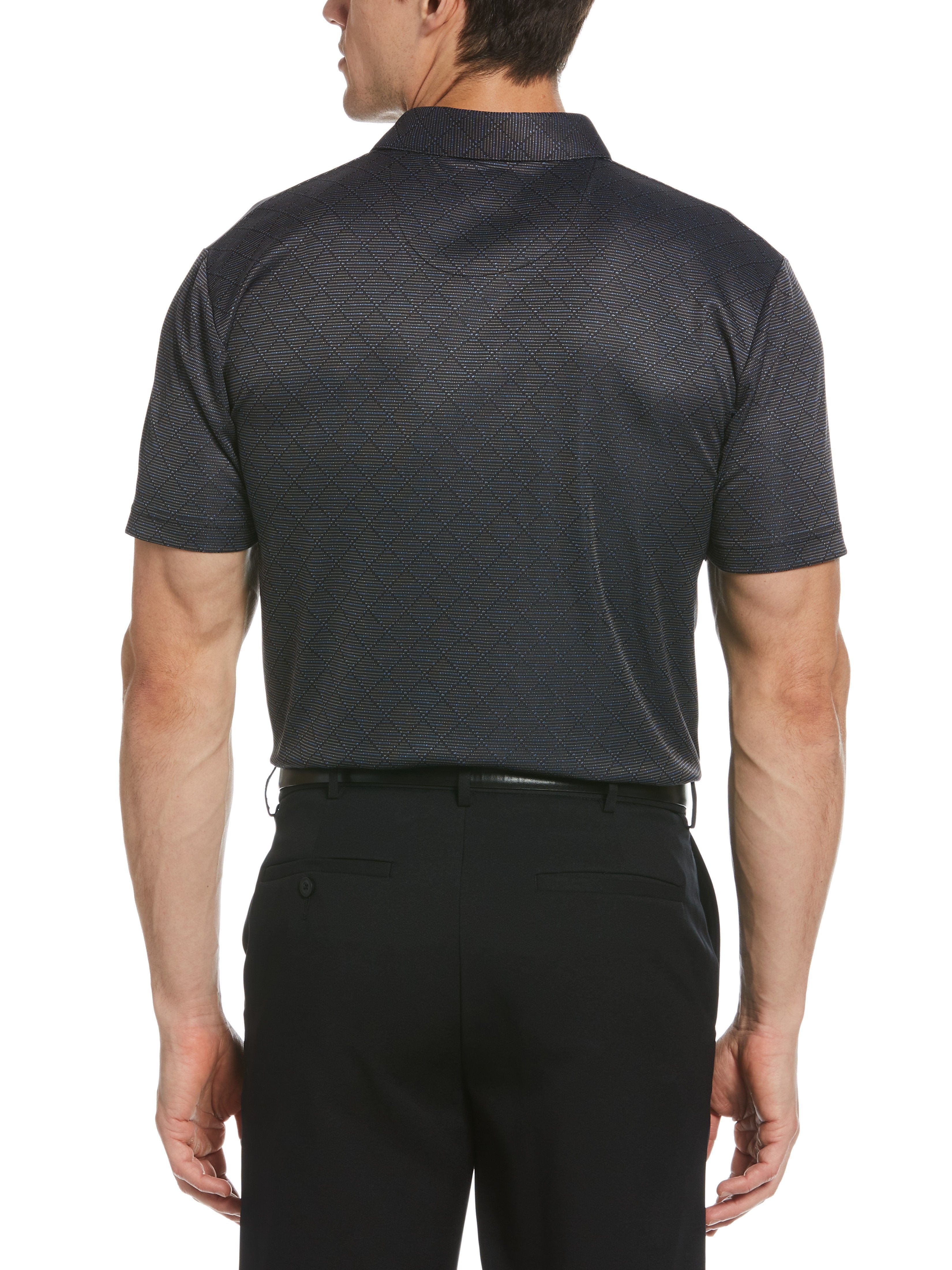 Men's Space Dye Argyle Jacquard Golf Polo - Image 2