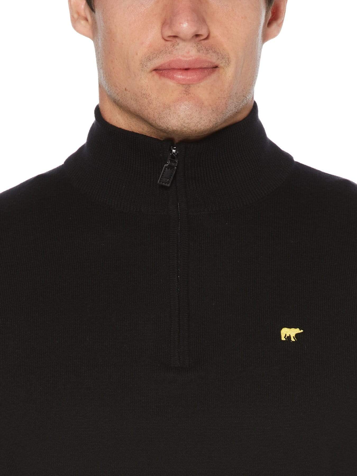 Men's Stripe Inner Collar Quarter-Zip Golf Sweater - Image 3