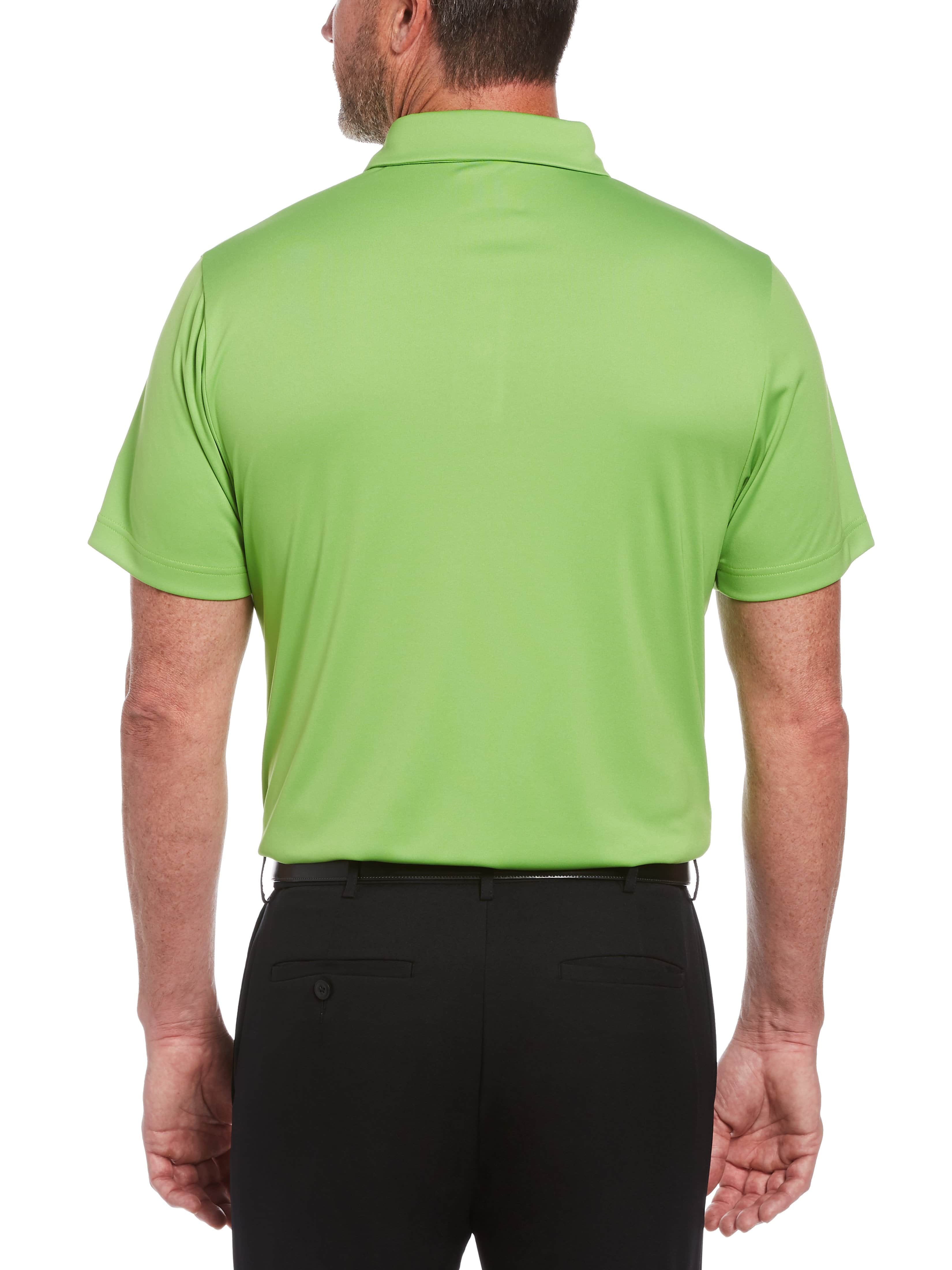 Men's Textured Chest Print Golf Polo - Image 2
