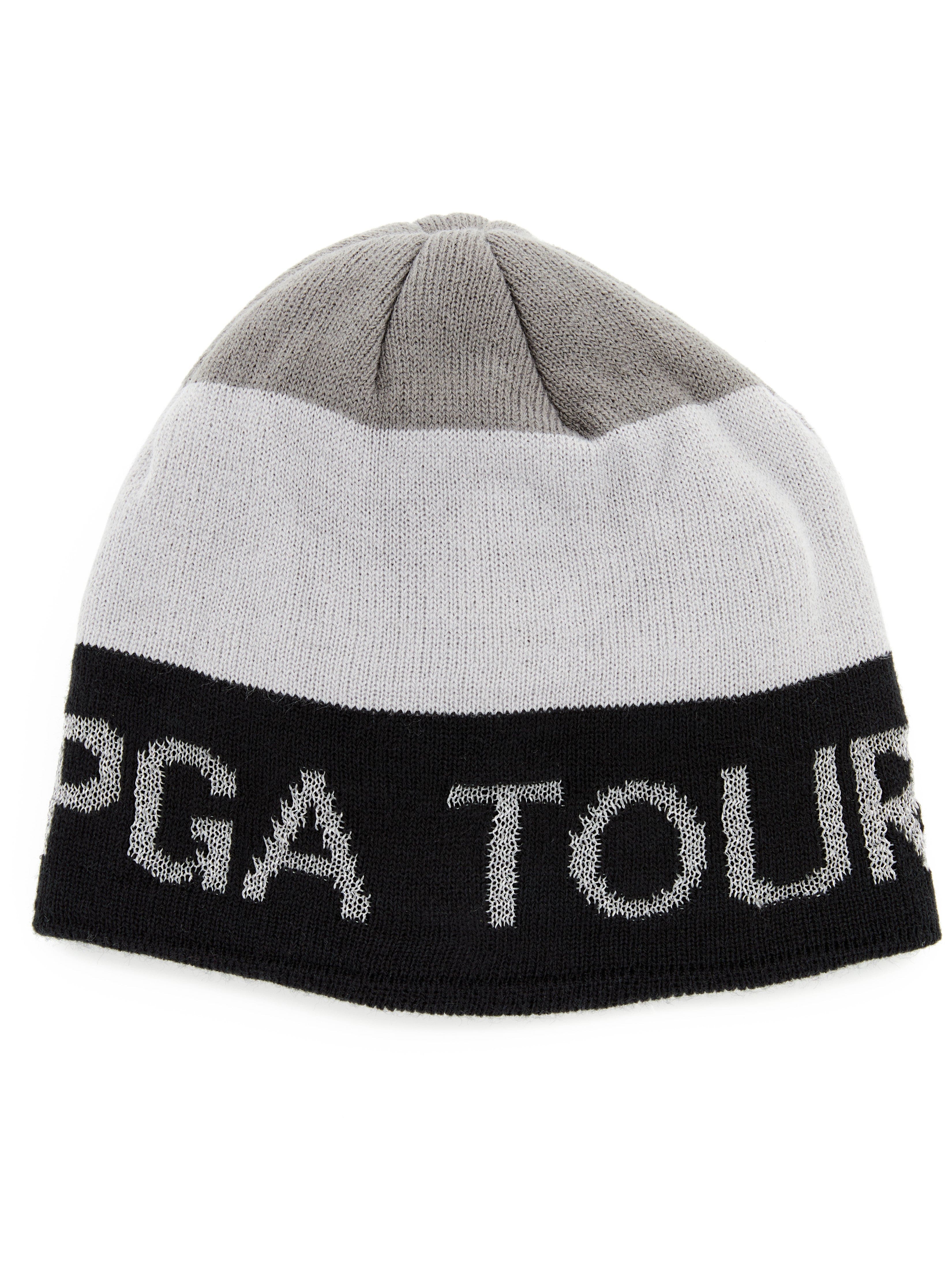 Men's Three Color Striped Golf Beanie