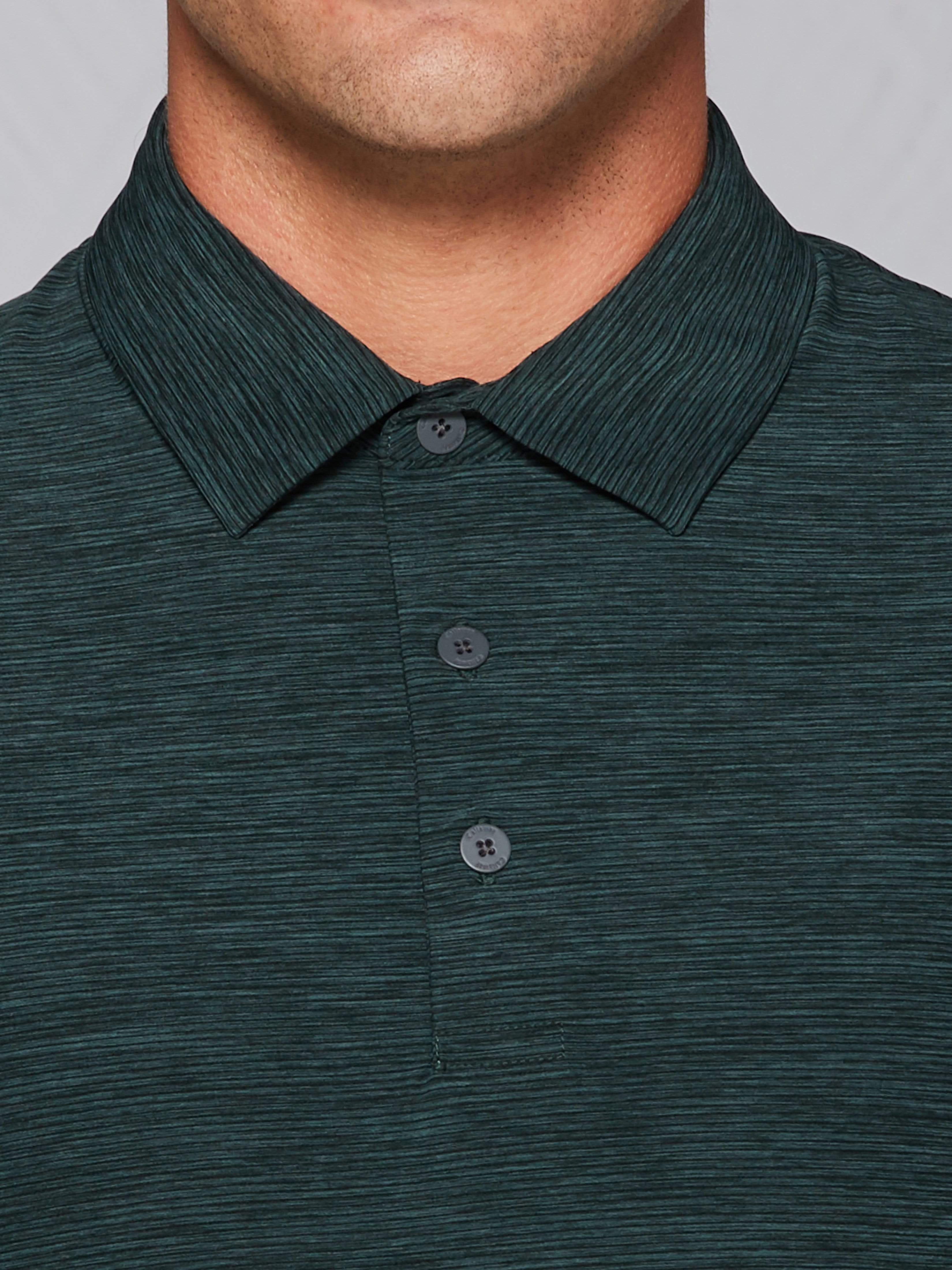 Men's Tour Authentic Heather Striped Polo - Image 3