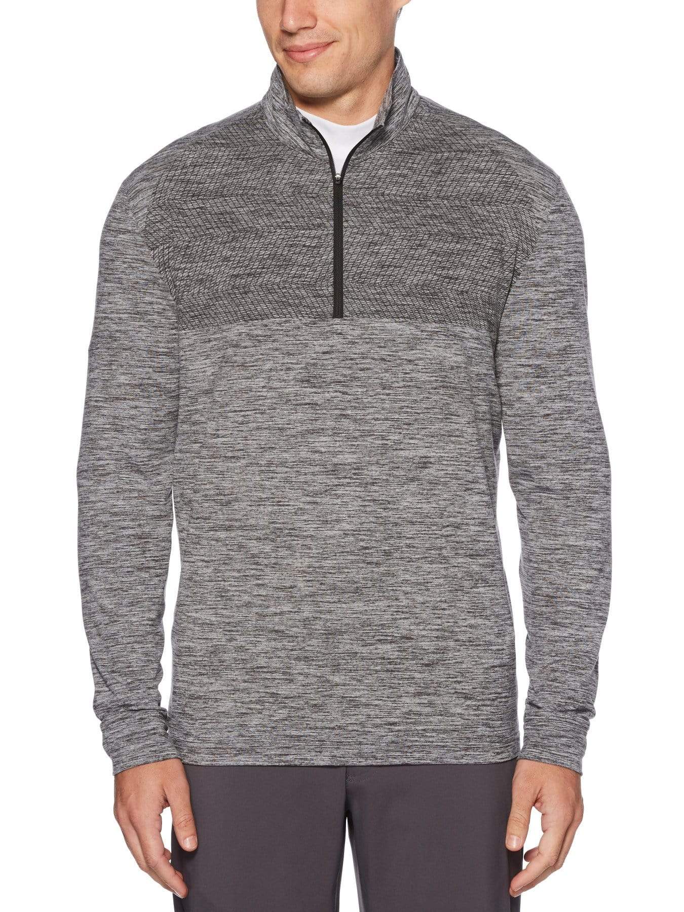 Men's Water Repellent Pigment Print Quarter-Zip Sweater