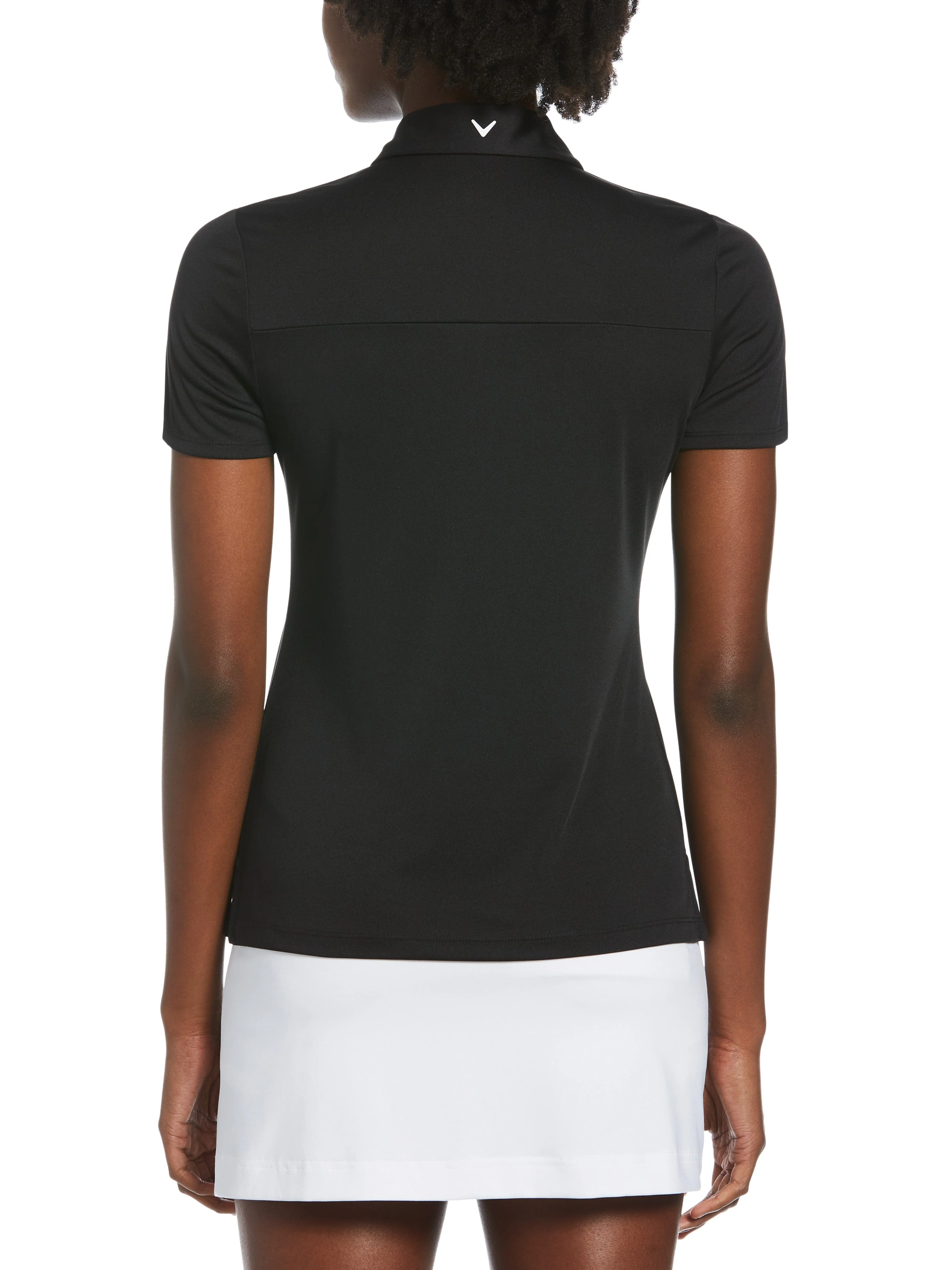 Women's Chest Striped Button Polo - Image 2