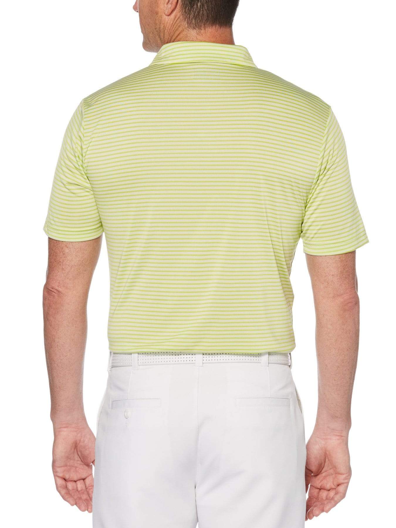 Men's Yarn Dyed Feeder Stripe Short Sleeve Polo - Image 2