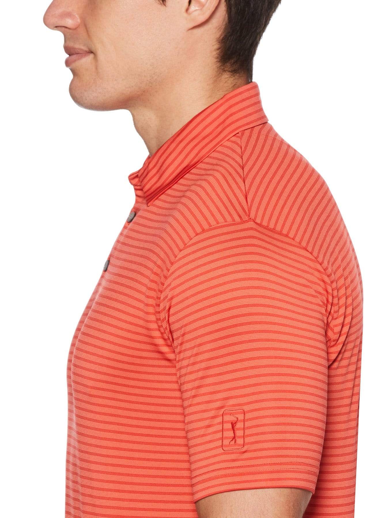 Men's Yarn Dyed Feeder Stripe Short Sleeve Polo - Image 3